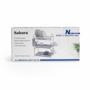 Égouttoir à Vaisselle 3 Niveaux en Aluminium Sakura