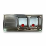 Évier de Cuisine Franke 2 Bacs Inox 116x50 cm avec Égouttoir