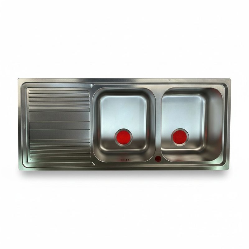 Évier de Cuisine Franke 2 Bacs Inox 116x50 cm avec Égouttoir
