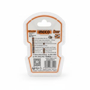 Jeu d'embouts de tournevis 9 pièces INGCO AKSD0071