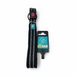 Collier pour chien Leo Pet noir réfléchissant L 45-50 cm