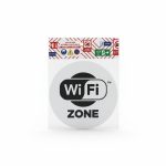Autocollant Signalétique Rond Wi-Fi Zone