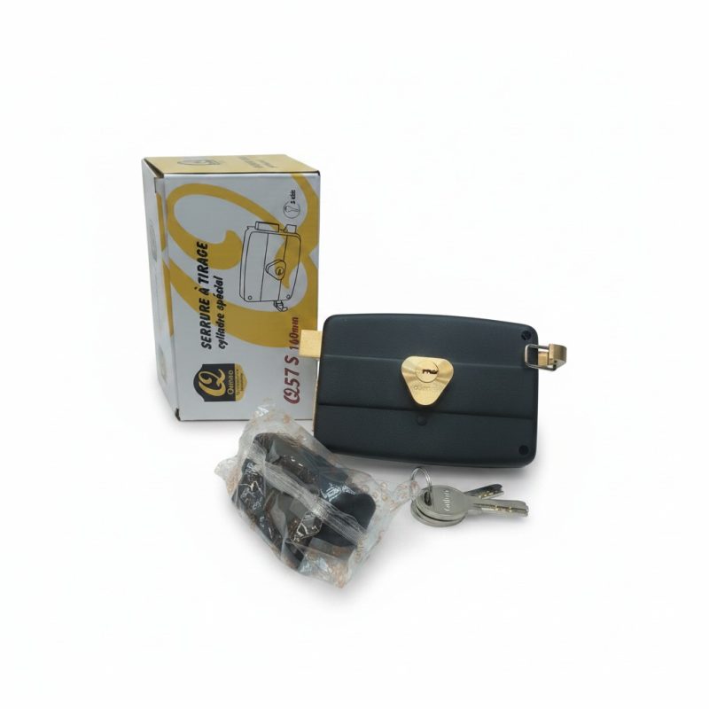 9206731 Serrure à tirage 140 mm à cylindre spécial Guinot