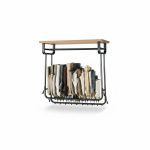 Portant de dressing métal et bois avec penderie multiple