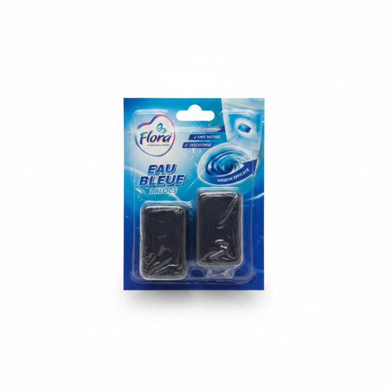 Bloc Chasse d'Eau Bleue AntiTartre 2x50g Flora
