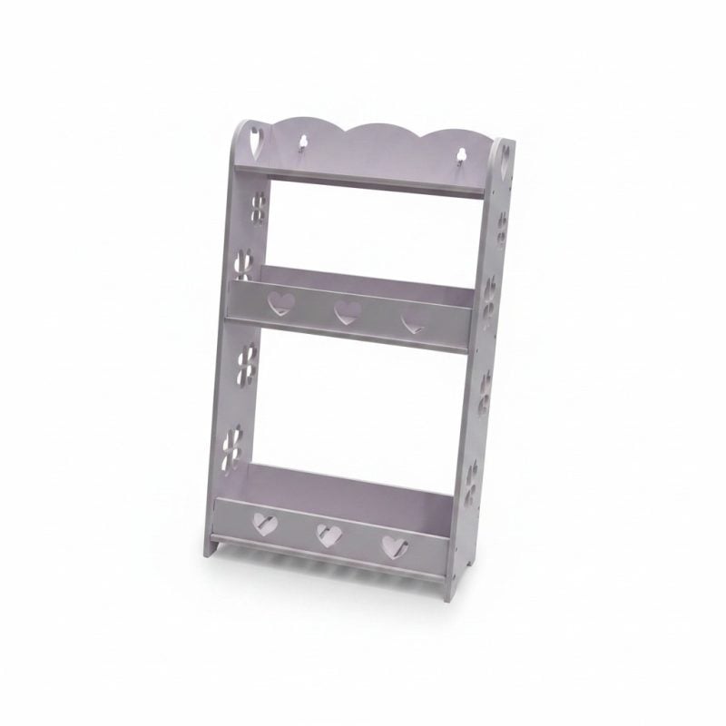 Étagère multiusage 3 niveaux PVC 34x15x62 cm