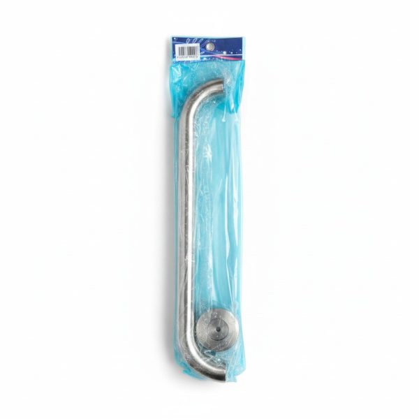 Barre d'appui de sécurité coudée pour salle de bain