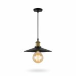 Suspension Bellona métal noir et laiton 220V