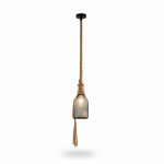 Suspension Corde & Métal Noir Style Industriel JOYXEON