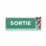 Plaque de signalisation SORTIE adhésive verte