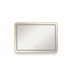 Miroir LED Rectangulaire 60x80 cm Doré avec Éclairage Intégré