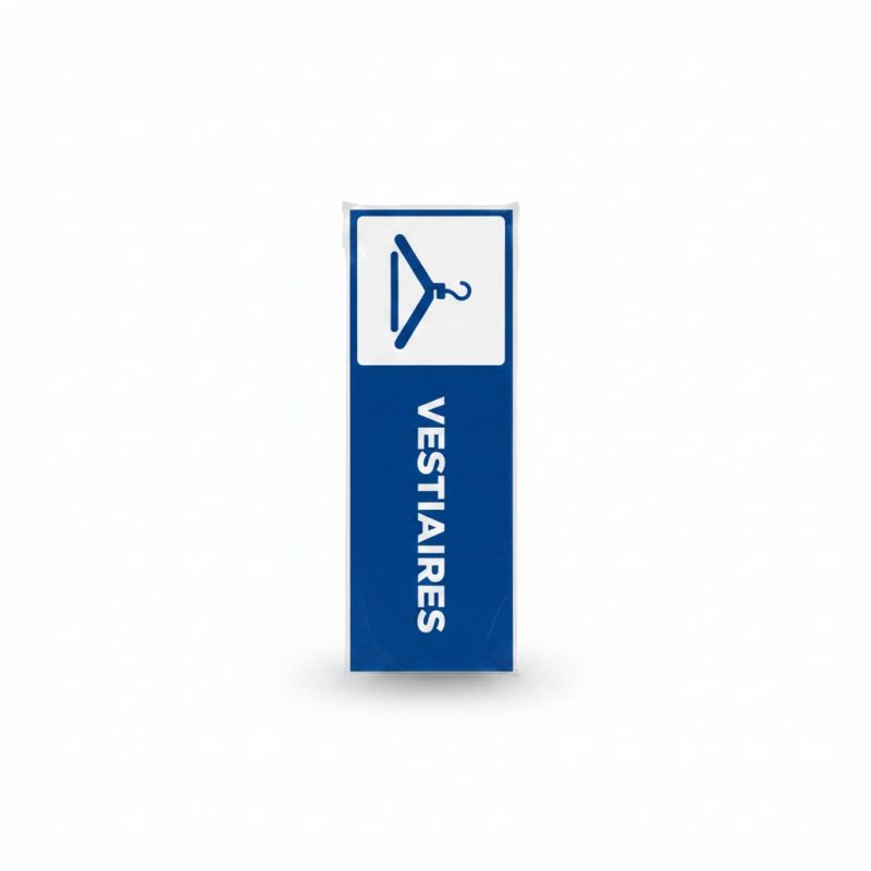 9737191 Plaque de signalisation Vestiaires avec pictogramme cintre