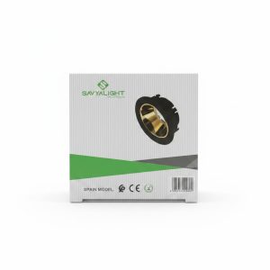 Spot Encastrable Rond GU10 Noir et Doré Savvyalight