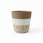 Panier Rond en Paille avec Couvercle 37x37 cm