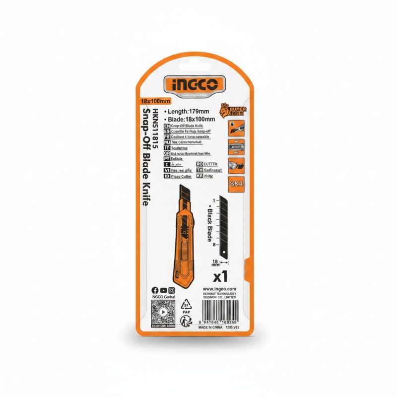 Cutter à lame sécable 18mm INGCO HKNS11815