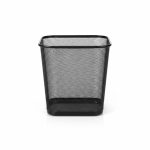 Poubelle Rectangulaire Métal Noir Maille 29.5x31 cm