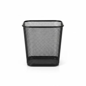 Poubelle Rectangulaire Métal Noir Maille 29.5x31 cm