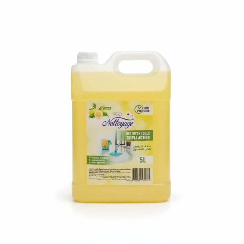 Nettoyant Sols Triple Action Citron Eco Nettoyage 5L