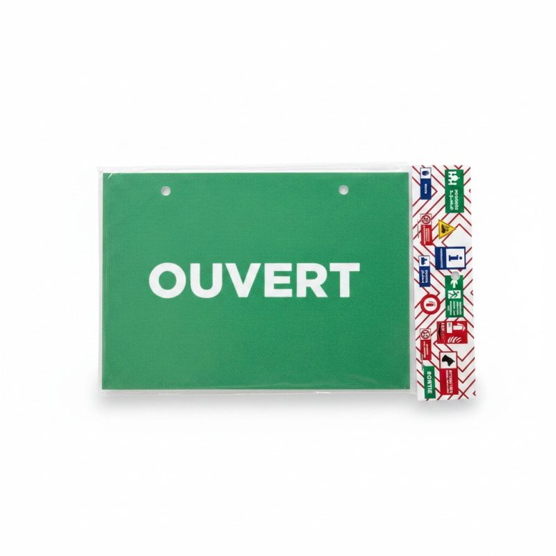 Plaque Signalétique MultiUsages Ouvert et Pictogrammes