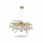 Suspension Brillance Aluminium/Crystal G9 220V Doré
