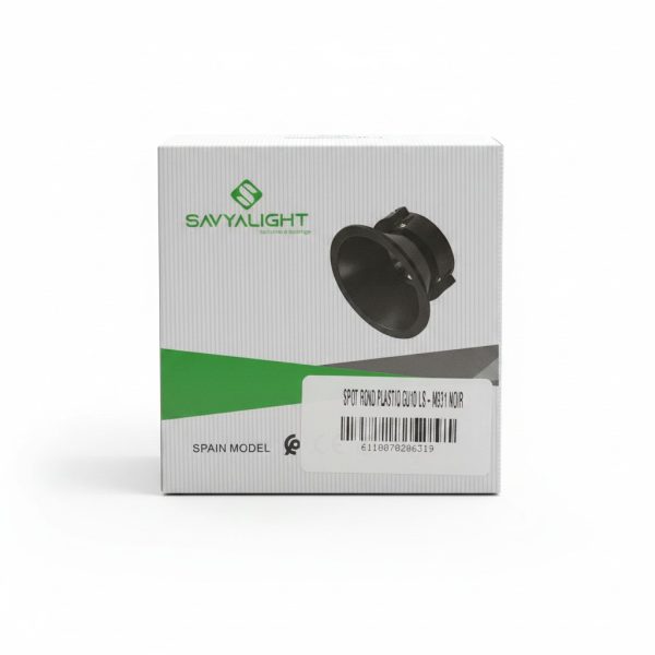 Spot Encastrable Rond GU10 Plastique Noir SAVYALIGHT