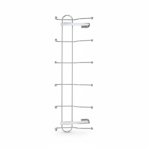 Patère de porte à suspendre 10 crochets métal chromé