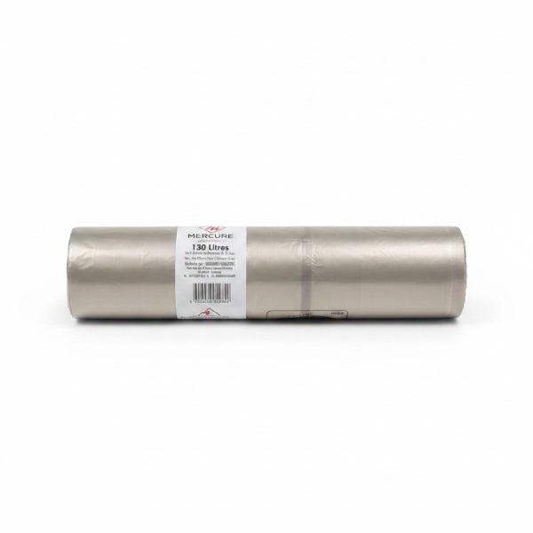Sac Poubelle Transparent 130L Rouleau de 25 Mercure Industrie