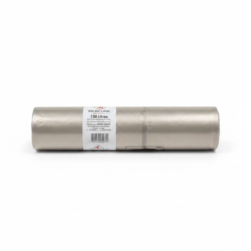 Sac Poubelle Transparent 130L Rouleau de 25 Mercure Industrie