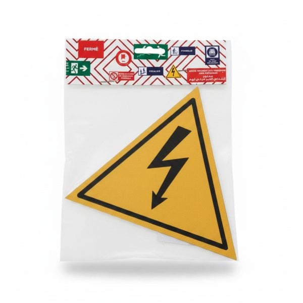 Panneau de Signalisation Danger Électrique Triangulaire