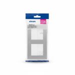 Plaque de finition double Aluminium Simon S24 Standard