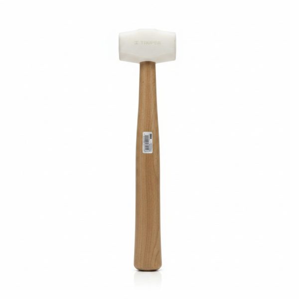 Maillet caoutchouc blanc 8 oz manche bois Truper
