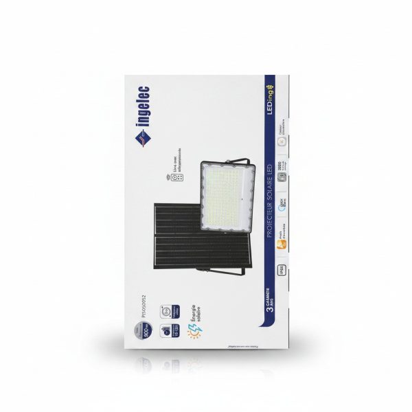 Projecteur LED Solaire 500W avec télécommande Ingelec