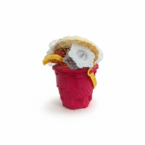 Set de jouets de plage avec seau château et accessoires PVC