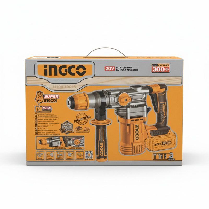 Marteau Perforateur Brushless 20V SDS Plus 28mm INGCO
