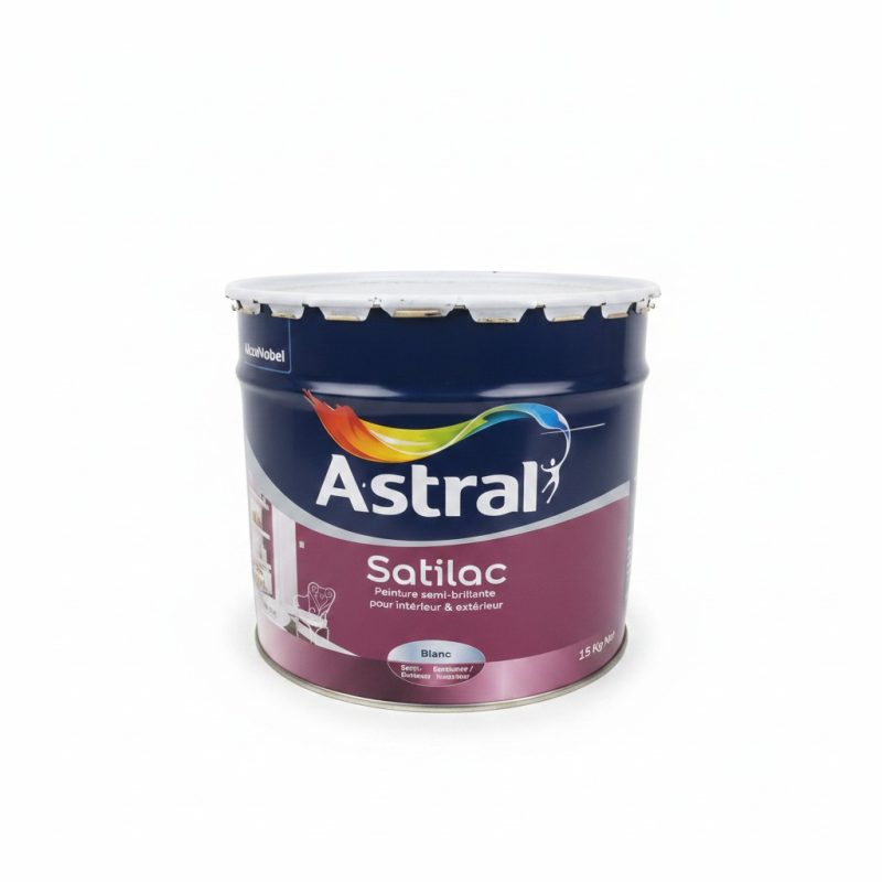 Peinture Satilac blanc semibrillante 15 kg Astral