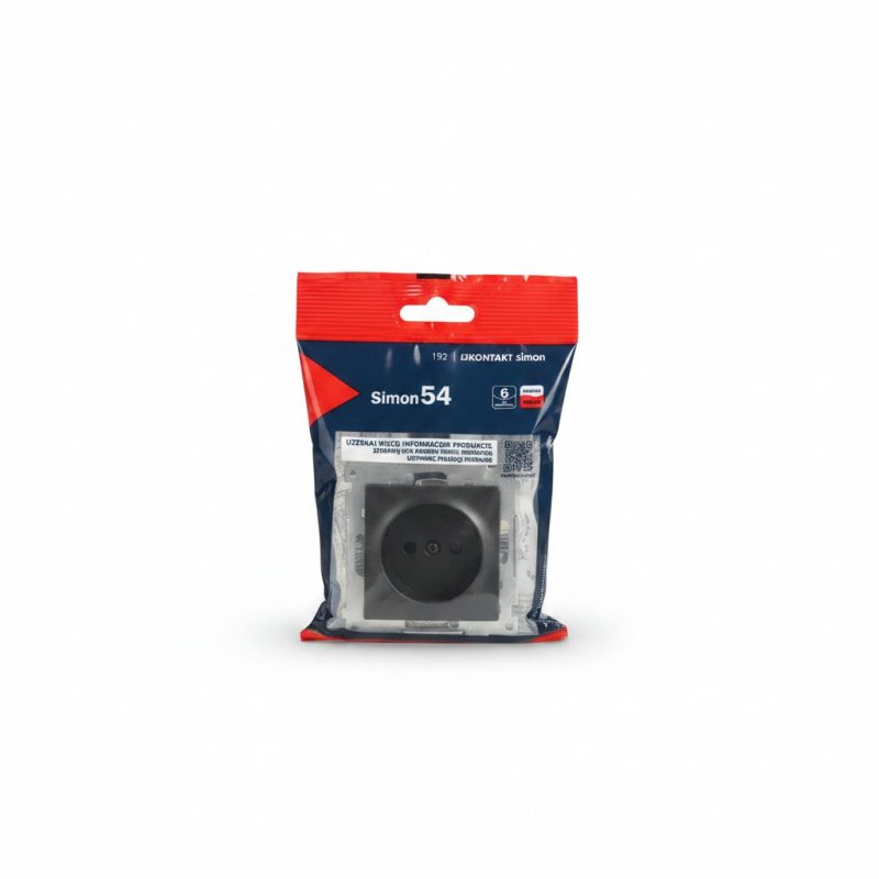 Prise de courant 2P Noir Mat Kontakt Simon 54