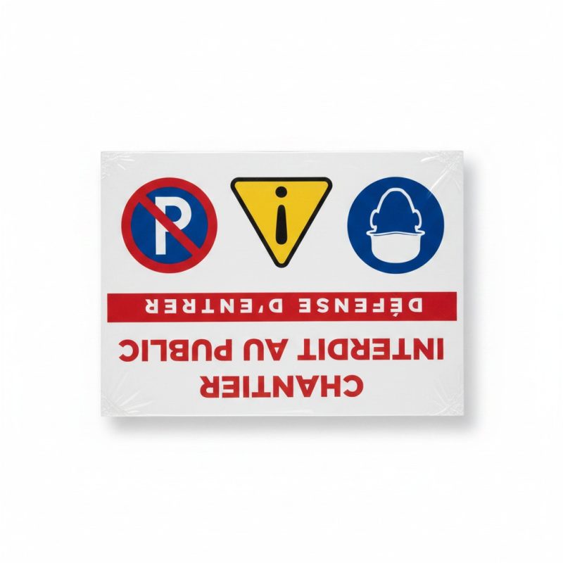 Plaque de signalisation Chantier Interdit au Public