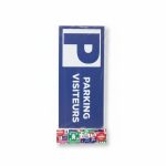 Panneau de Signalisation Parking Visiteurs - Bleu et Blanc