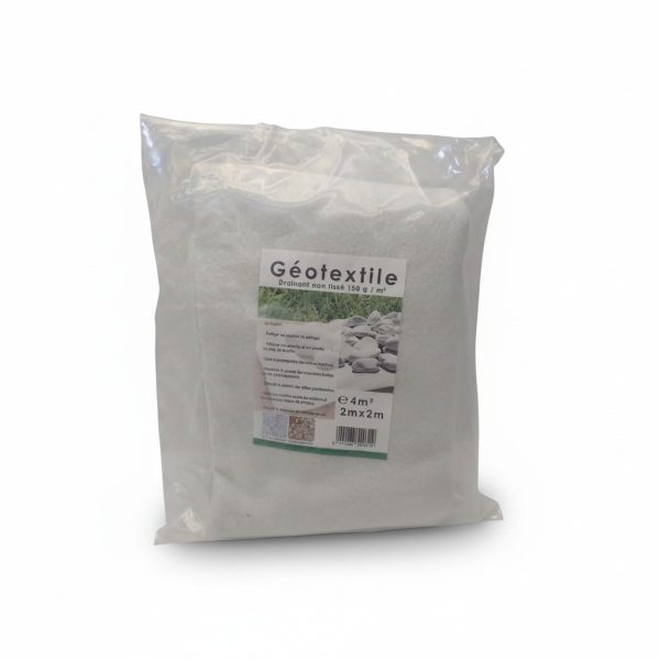 Géotextile non tissé 150g/m² (2x2m) pour jardin et allée