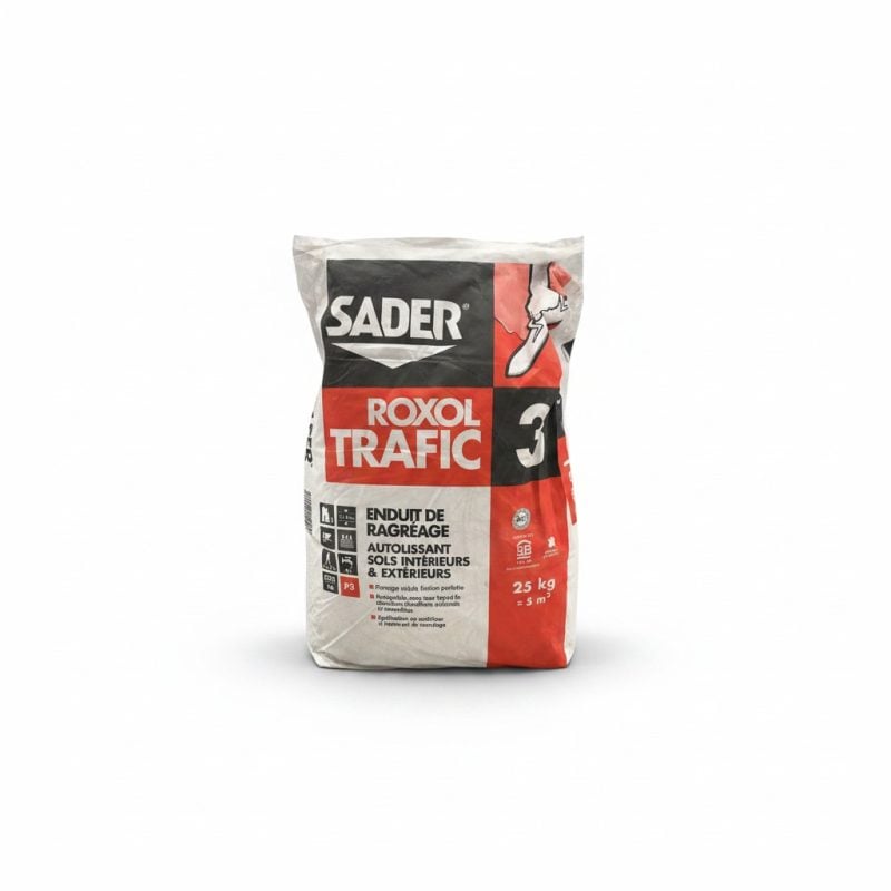 Enduit de ragréage autolissant ROXOL TRAFIC 3 25KG SADER