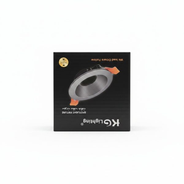 Spot Encastrable Rond Fixe Noir GU5.3 KG Lighting