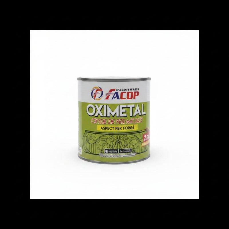 9628891 Peinture fer forgé Oximetal 2 en 1 Antirouille Facop 1.2kg