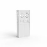 Meuble de Rangement PVC Blanc 40x25x90cm pour Salle de Bain
