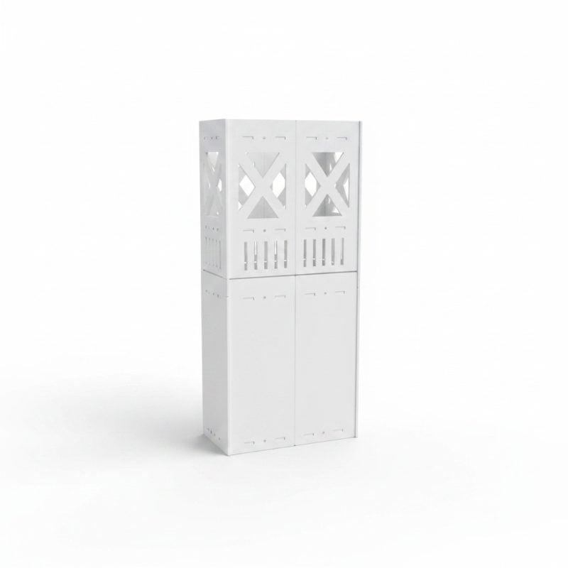 Meuble de Rangement PVC Blanc 40x25x90cm pour Salle de Bain
