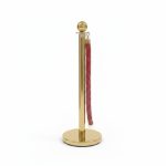 Poteau de Guidage Doré à Corde Rouge Velours 39324-5