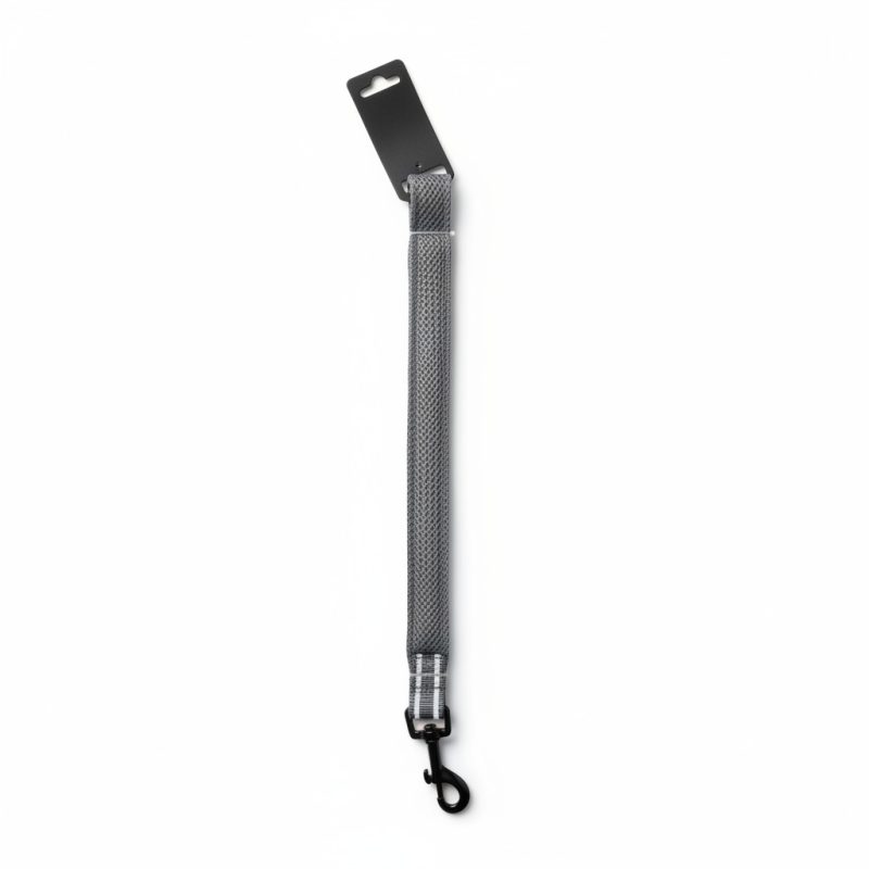 Laisse Lydog nylon et maille gris M 120x2,0 cm