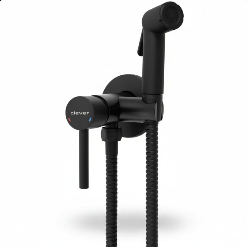 Ensemble Douchette WC Noir Mat Clever Toubkal 61118