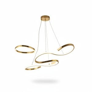 Suspension LED Risol Or 80W 3 couleurs 600x300mm