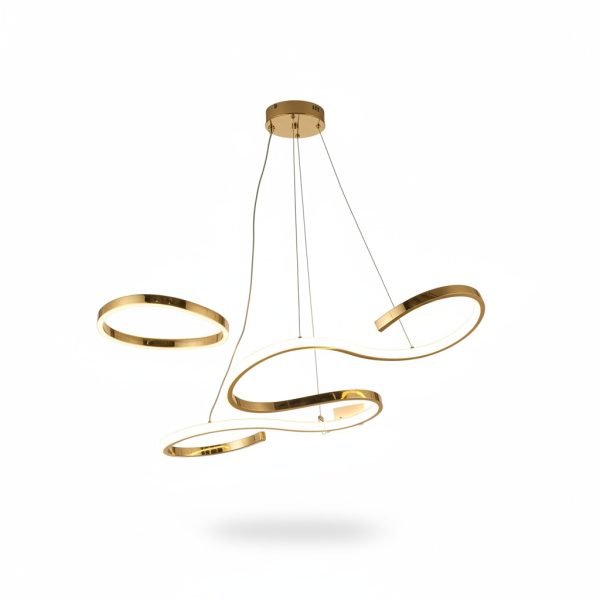 Suspension LED Risol Or 80W 3 couleurs 600x300mm