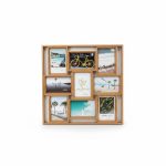 Cadre photo 9 vues 10x15 cm en MDF bois clair
